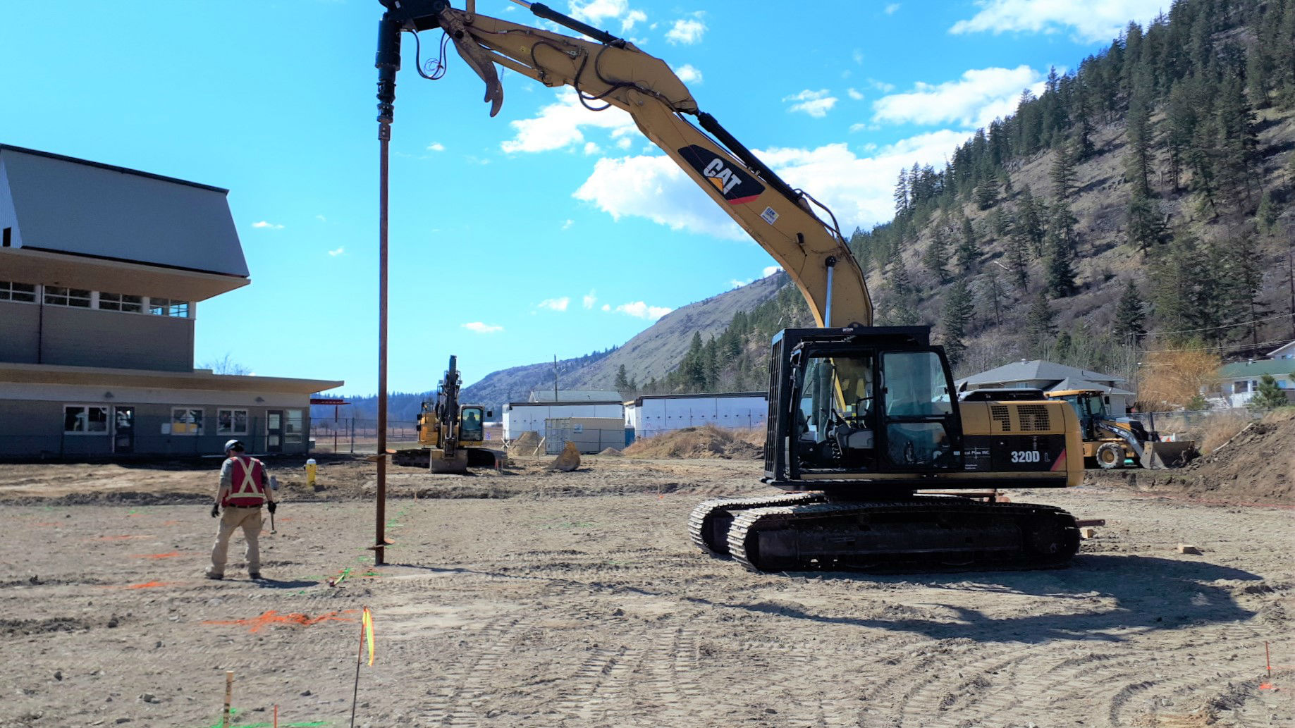 Helical Piling Installation BC Valley Piling British Columbia